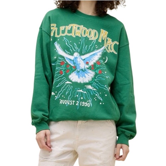 Daydreamer Fleetwood Mac 1990 Dove Boyfriend Crew Neck Sweatshirt, Size: M - Picture 5 of 15